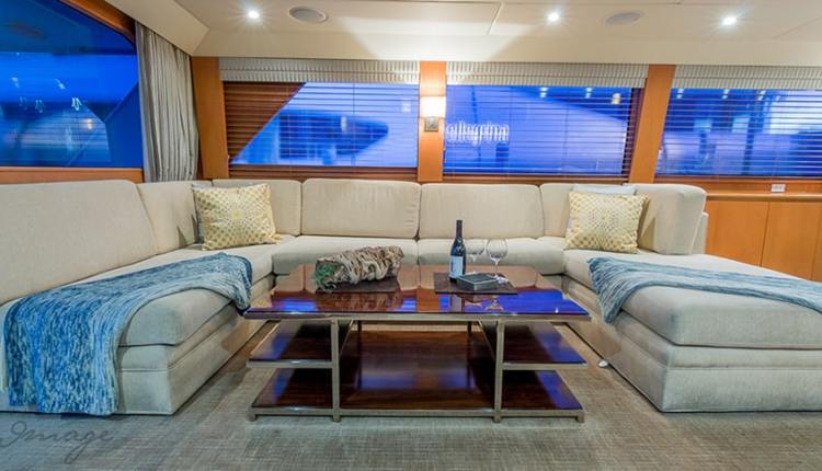 yacht and table for guests