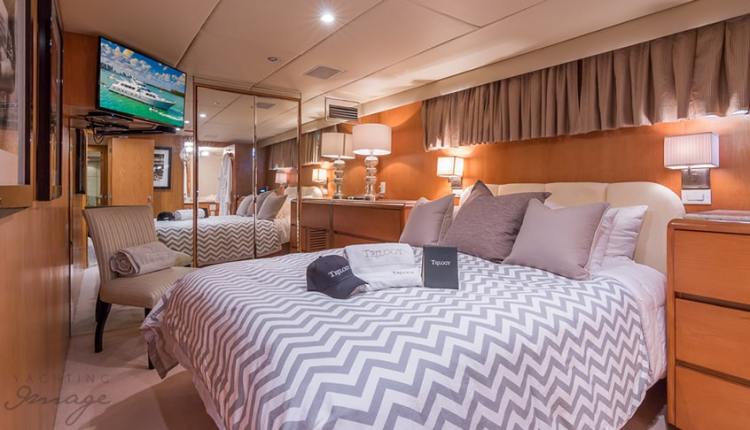 bedroom in a yacht