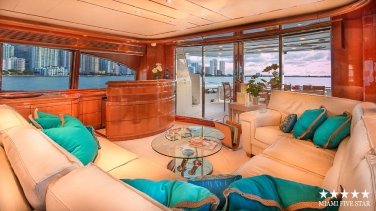 ferretti yacht interior in miami florida boat for renting