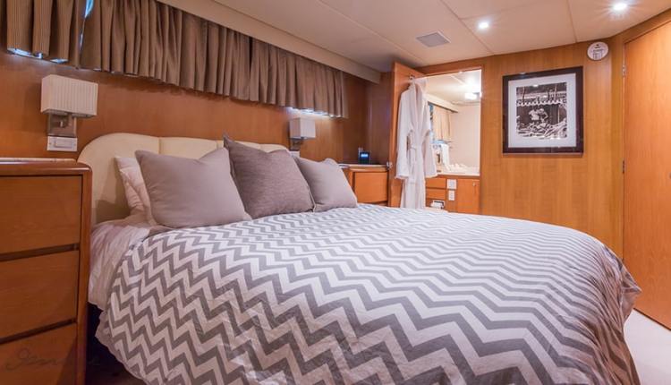 bedroom in a yacht